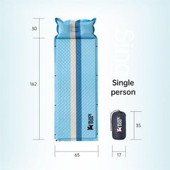 Đệm Ngủ Gấp Gọn NatureHike Black Dog - Đệm Cao Su Non với Gối Hơi Tiện Lợi, Thoải Mái, Dễ Dàng Vệ Sinh, Mẫu Mới Thanh Lịch