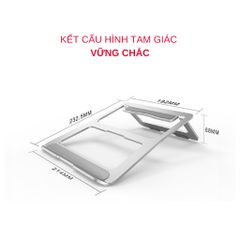 Giá Đỡ Laptop Tamayoko - Hợp Kim Nhôm Cao Cấp, Thiết Kế Thông Minh Cho Macbook và Máy Tính Xách Tay - Bền Bỉ, Sang Trọng