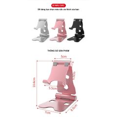 Giá Đỡ Điện Thoại Để Bàn Tamayoko Hợp Kim Nhôm Cao Cấp - Điều Chỉnh Góc Nhìn Thoải Mái, Chắc Chắn và Sang Trọng