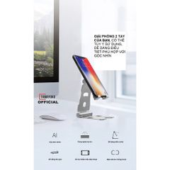 Giá Đỡ Điện Thoại Để Bàn Tamayoko Hợp Kim Nhôm Cao Cấp - Điều Chỉnh Góc Nhìn Thoải Mái, Chắc Chắn và Sang Trọng
