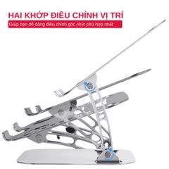Giá Đỡ Máy Tính, Laptop Hợp Kim Nhôm Tamayoko FS-088 - Thiết Kế Công Thái Học, Chống Mỏi Cổ Vai, Phù Hợp Macbook 10-15.6 inch