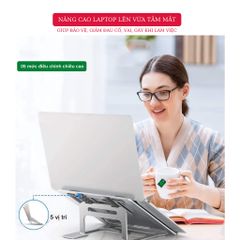 Giá Đỡ Máy Tính, Laptop, iPad, Macbook Tamayoko FS-104 - Thiết Kế Nhôm Cao Cấp, 5 Mức Độ Cao, Gọn Nhẹ, Tản Nhiệt Tối Ưu