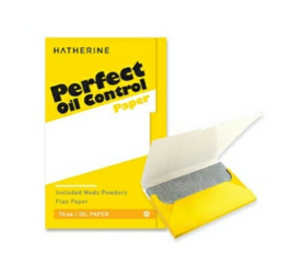 Giấy thấm dầu Hatherine Perfect Oil Control Paper - Gói 70 tờ chiết xuất bột hạt lanh và bùn khoáng cho làn da mịn màng, không bóng nhờn
