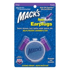 Nút Bịt Tai Chống Nước Mack’s Aqua Block - Bảo Vệ Tai Khi Bơi Lội, Thiết Kế Silicon Đa Lớp, Dễ Sử Dụng và Tái Sử Dụng