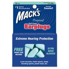 Hộp 10 Đôi Nút Bịt Tai Mack's Soft Foam - Chống Ồn Hiệu Quả, Hỗ Trợ Ngủ, Học Tập Và Du Lịch - Sản Phẩm Cao Su Non Chất Lượng