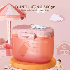 Hộp đựng sữa bột 2 lớp ToBé Adkins MS 3101 - Thiết kế thông minh, bảo quản an toàn, dung tích 300g, nắp chống ẩm cho bé yêu