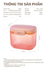 Hộp đựng sữa bột 2 lớp ToBé Adkins MS 3101 - Thiết kế thông minh, bảo quản an toàn, dung tích 300g, nắp chống ẩm cho bé yêu