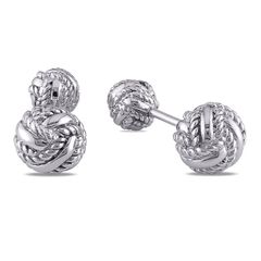 Khuy măng sét Amour Knot Cufflinks in Sterling Silver JMS008458