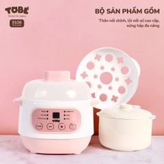 Nồi Nấu Cháo Chậm ToBé MS 9106 - 6 Chế Độ, Giữ Nhiệt Tốt, Dung Tích 1L, Tiện Lợi Cho Bé, Hấp và Nấu Thực Phẩm An Toàn
