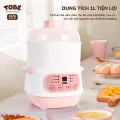 Nồi Nấu Cháo Chậm ToBé MS 9106 - 6 Chế Độ, Giữ Nhiệt Tốt, Dung Tích 1L, Tiện Lợi Cho Bé, Hấp và Nấu Thực Phẩm An Toàn