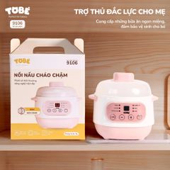 Nồi Nấu Cháo Chậm ToBé MS 9106 - 6 Chế Độ, Giữ Nhiệt Tốt, Dung Tích 1L, Tiện Lợi Cho Bé, Hấp và Nấu Thực Phẩm An Toàn