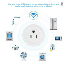 Ổ cắm điện thông minh Tuya Smart Life 10A - Điều khiển bằng giọng nói và kết nối Wifi, tương thích Google Home, Alexa