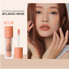 Phấn Má Dạng Kem 3CE Velvet Liquid Blusher - Phấn Trang Điểm Dễ Tán, Bám Màu Lâu, Rạng Rỡ Tươi Tắn, Tiện Dùng Mang Theo