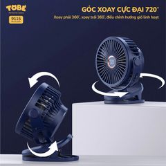 Quạt Tích Điện Mini ToBé MS 9115 - Giải Pháp Đối Phó Nắng Nóng, Dung Lượng Pin 10.000mAh, Thiết Kế Gọn Nhẹ Cho Mọi Không Gian