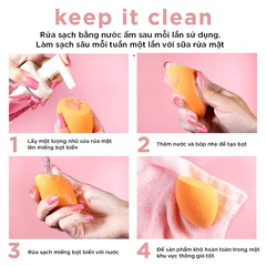 Bông mút trang điểm Real Techniques 2 Pack Miracle Complexion Sponges - Set 2 bông mút cao cấp, mềm mịn cho lớp nền hoàn hảo