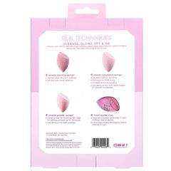Bộ 4 Mút Tán Real Techniques Limited Edition - Miếng Bọt Biển Trang Điểm Không Chất Độc Giúp Làn Da Rạng Rỡ