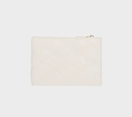 Ví mini Charles & Keith Lillie Quilted Mini Wallet - Cream