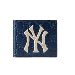 Ví nam Gucci Men's NY Yankees Patch Wallet in Blue