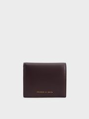 Ví nữ Charles & Keith Evelynn Snap Button Mini Wallet CK6-10770527 Dark Oak