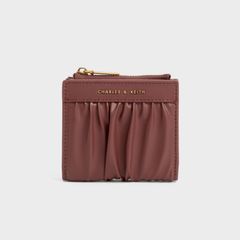 Ví nữ Charles & Keith Ruched Short Wallet CK6-10840474-1 Chocolate