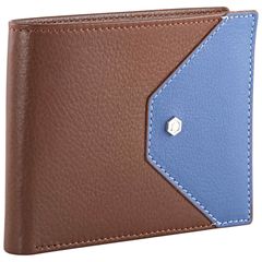 Ví Picasso and Co Two-Tone Leather Wallet - Tan/Blue PLG1767TAN