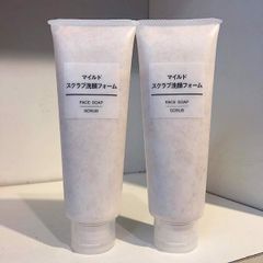 Sữa Rửa Mặt Tẩy Tế Bào Chết Muji Face Soap Scrub Nhật Bản 30g - Làm Sạch Nhẹ Nhàng, Dưỡng Ẩm, Ngăn Ngừa Mụn, Da Mịn Màng