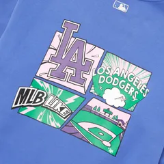 Áo nỉ MLB Like Cartoon Brushed Mega Over Fit LA Dodgers 3AMTL0426-07BLS