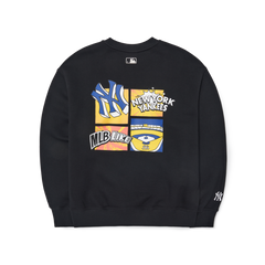 Áo nỉ MLB Like Cartoon Brushed Mega Over Fit NY Yankees 3AMTL0426-50BKS màu đen