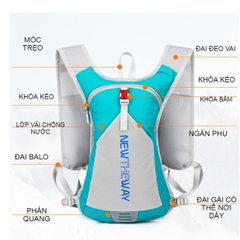 Balo Thể Thao NEW THE WAY 2052 - Balo Đa Năng Chạy Bộ, Leo Núi, Cắm Trại - Chất Liệu Cao Cấp, Thiết Kế Thoải Mái, Dung Tích 10L