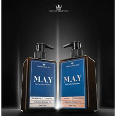 Bộ Dầu Gội Dầu Xả Phục Hồi Tóc M.A.Y Daily Cho Nam - Dưỡng Ẩm Tóc, Không Chứa Sulfate và Paraben, Hương Trái Cây Nhiệt Đới