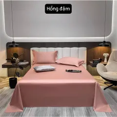 Bộ ga giường Lidaco chất liệu phi lụa màu trơn