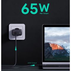 Bộ Sạc Nhanh Aukey PA-B4S 65W - Công Nghệ GaN, Sạc Laptop, iPhone, Android, Thiết Kế Nhỏ Gọn, Nhiều Cổng USB Chất Lượng Cao