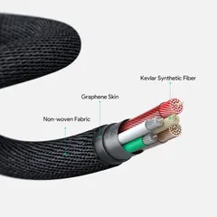 Cáp Sạc Aukey CB-AKL1/AKL2 USB A Sang Lightning Chống Đứt - Dài 1.2m/2m, Chất Liệu Kevlar Cao Cấp, Tương Thích Tất Cả Thiết Bị Apple