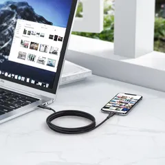 Cáp Sạc Aukey CB-AKL1/AKL2 USB A Sang Lightning Chống Đứt - Dài 1.2m/2m, Chất Liệu Kevlar Cao Cấp, Tương Thích Tất Cả Thiết Bị Apple
