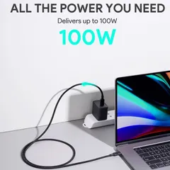 Cáp Sạc Nhanh Aukey CB-CD23 USB 3.1 Type C 100W - Tốc Độ Truyền Dữ Liệu 10Gbps, Độ Dài 1.2m, Chất Liệu Bền Bỉ
