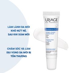 Kem Dưỡng Môi Uriage Bariederm CICA Levres Baume Protecteur 15ml - Dưỡng Ẩm, Làm Mềm Môi Khô Nẻ, Chống Thâm Sạm
