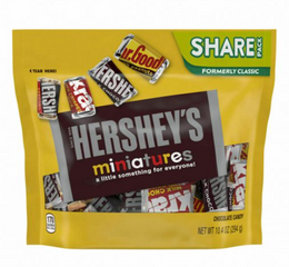 Kẹo Chocolate Hershey's Miniatures 294g - Hỗn Hợp Socola Thanh Mini Của Mỹ, Quà Tặng Ngọt Ngào Cho Mọi Dịp