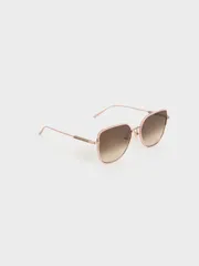 Kính mát Charles & Keith Cut-Out Frame Butterfly Sunglasses CK3-71280440 Pink
