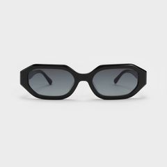 Kính mát Charles & Keith Gabine Recycled Acetate Oval Sunglasses CK3-21280507 Black