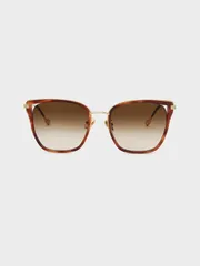 Kính mát Charles & Keith Recycled Acetate Tortoiseshell Butterfly Sunglasses CK3-91280478 T. Shell