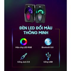 Loa Máy Tính Để Bàn Mini BD-110 - Âm Thanh Chất Lượng Cao, Đèn LED 7 Màu, Kết Nối Bluetooth 5.0 - Phụ Kiện Thời Thượng Cho Game Thủ