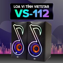 Loa Máy Tính Để Bàn VS-112 – Âm Thanh Bass Mạnh Mẽ Với Đèn LED RGB Sống Động, Thiết Kế Hiện Đại, Phụ Kiện Máy Tính Chất Lượng Cao