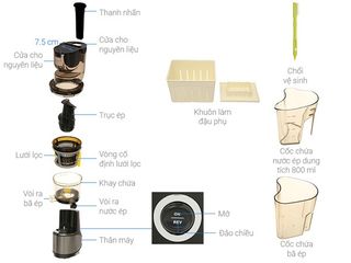 Máy Ép Chậm Kalite KL-599 Công Suất 400W - Ép Kiệt Bã 98% và Tối Ưu Dinh Dưỡng - Giao Hàng Tận Nơi Toàn Quốc