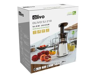 Máy Ép Chậm Olivo SJ210 - Ép Kiệt Bã 97% Với Công Suất 200W, Tốc Độ 40 Vòng/Phút, Lưới Lọc Tiện Lợi для Rau Củ, Trái Cây