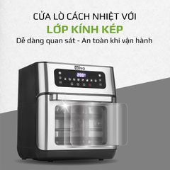 Nồi Chiên Không Dầu Olivo AF12 Dung Tích 12L - Công Suất 1800W, Thiết Kế Hiện Đại, 8 Chương Trình Nấu Ăn Tiện Lợi