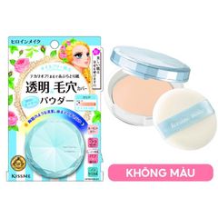 Phấn Phủ Kiềm Dầu Dạng Nén Kissme Heroine Make Long Stay Powder - Chống Nắng SPF 22, Kiểm Soát Nhờn Tốt, Làn Da Mịn Màng
