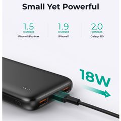 Pin Sạc Dự Phòng Aukey PB-N73S 10000mAh PD 18W - Sạc Nhanh Dành Cho iPhone 13ProMax, Thiết Kế Gọn Nhẹ, Tương Thích Nhiều Thiết Bị