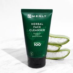 Sữa Rửa Mặt Ngừa Mụn Menly Herbal Face Cleanser 100ml - Sản Phẩm Tự Nhiên Dành Cho Nam Giới, Độ pH 5.5 Dịu Nhẹ, Ngăn Ngừa Mụn Hiệu Quả