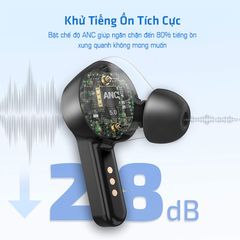 Tai nghe Bluetooth LETSCOM T19 - Âm thanh nổi sống động, chống ồn ANC, kết nối 10m, thời gian sử dụng lên tới 9 giờ, mẫu không dây tiện lợi.