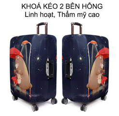 Túi Bọc Bảo Vệ Vali In Sắc Nét Bản Giới Hạn - Chất Liệu Thun Co Giãn 4 Chiều, Phong Cách Độc Đáo, Kiểu Dáng Thoải Mái cho Du Lịch